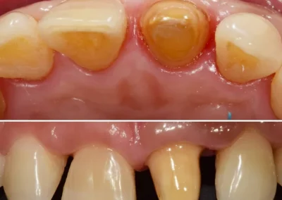 Quick dental sealing for teeth preparation - before & after