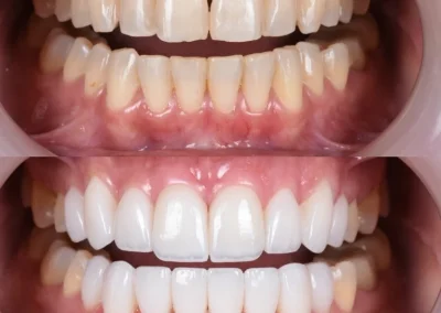 Smile makeover treatment with dental veneers in Tucson - before & after