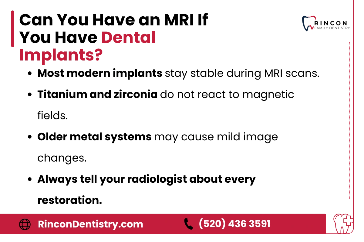 Can You Have an MRI If You Have Dental Implants - infographic