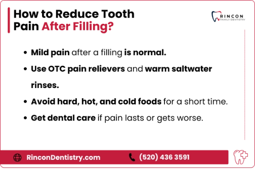 How to Reduce Tooth Pain After Filling - infographic