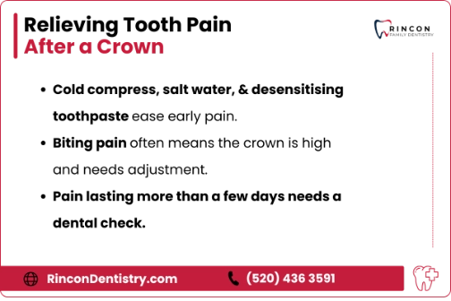 Relieving Tooth Pain After a Crown - infographic