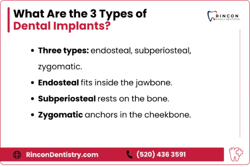 What Are the 3 Types of Dental Implants - infographic
