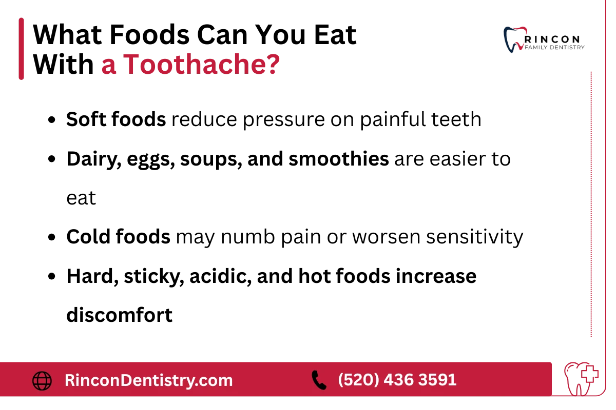 What Foods Can You Eat With a Toothache - An infographic to explain