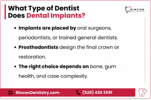 What Type of Dentist Does Dental Implants - infographic