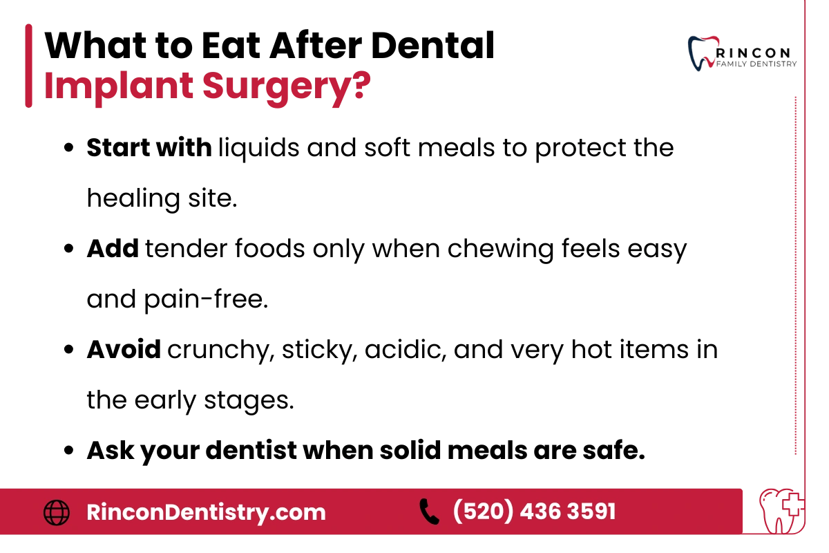 What to Eat After Dental Implant Surgery - infographic