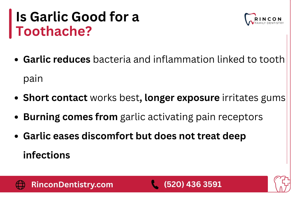 Is Garlic Good for a Toothache - An infographic to explain