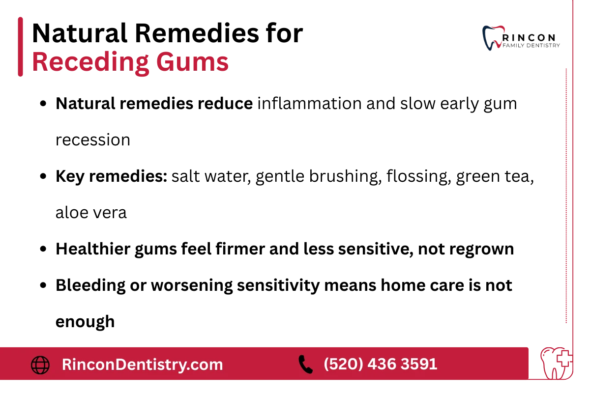 Natural Remedies for Receding Gums - An infographic overview