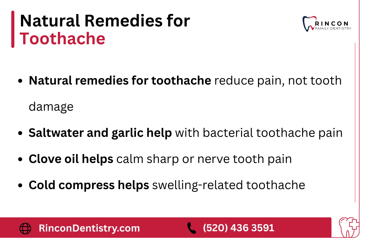 Natural Remedies for Toothache - An infographic to explain